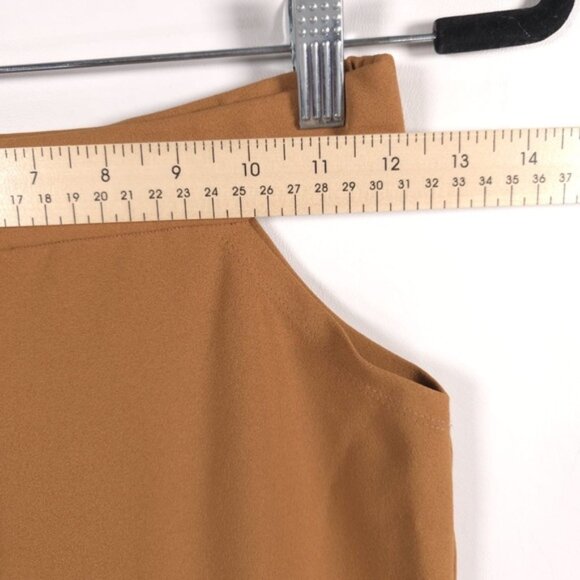 MICHAEL COSTELLO x REVOLVE Tory Pants Flare Cut Out Side Caramel Brown SMALL - Picture 7 of 9